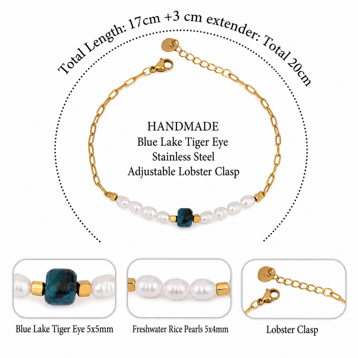 Pulsera Liv de la coleccion Azure Infografia