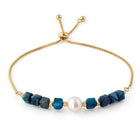Pulsera NOA con perla natural de agua dulce y Ojo de Tigre Azul de ANAIA Jewels