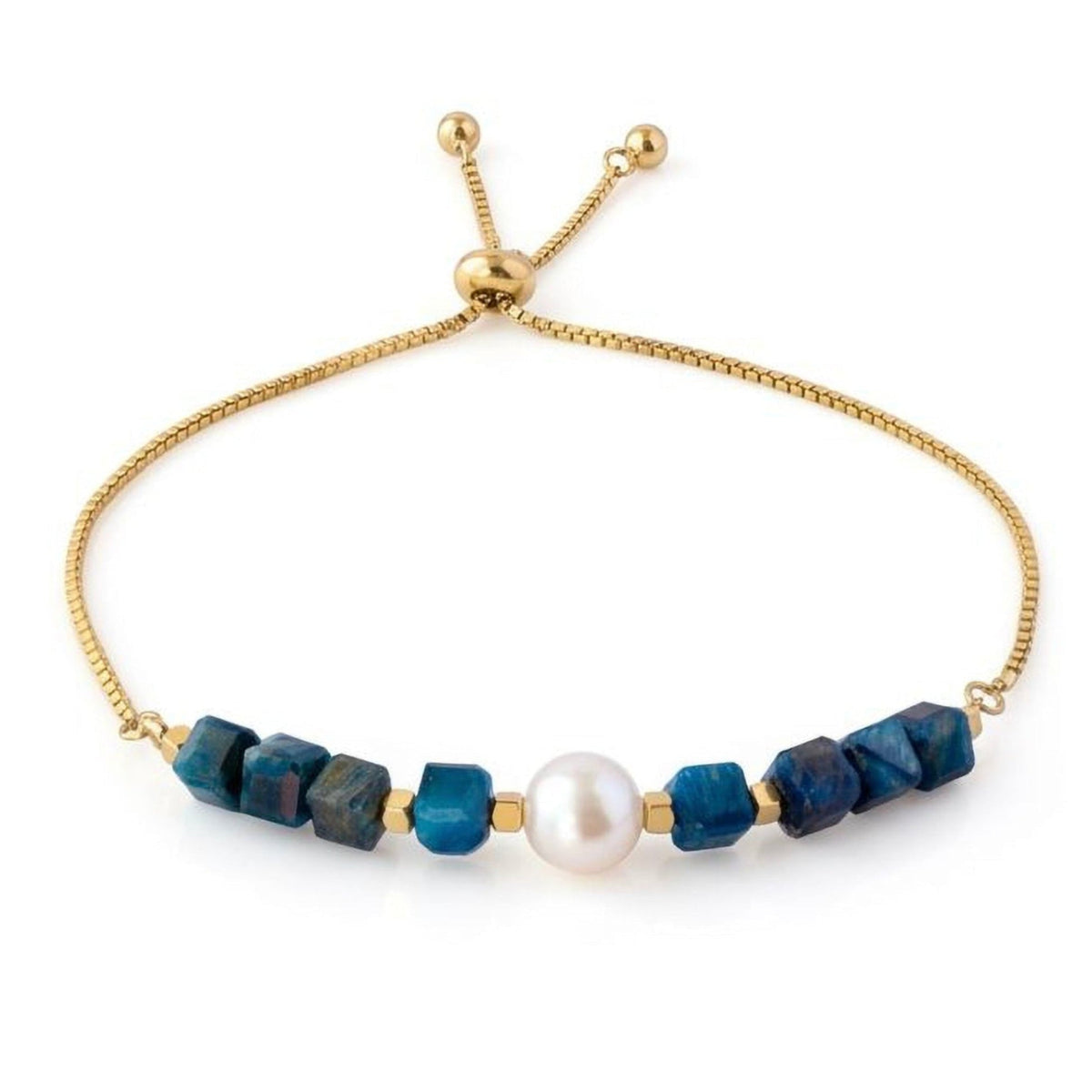 Pulsera NOA con perla natural de agua dulce y Ojo de Tigre Azul de ANAIA Jewels