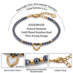 Infografia Pulsera Hematita con Charm de Corazon Nacar