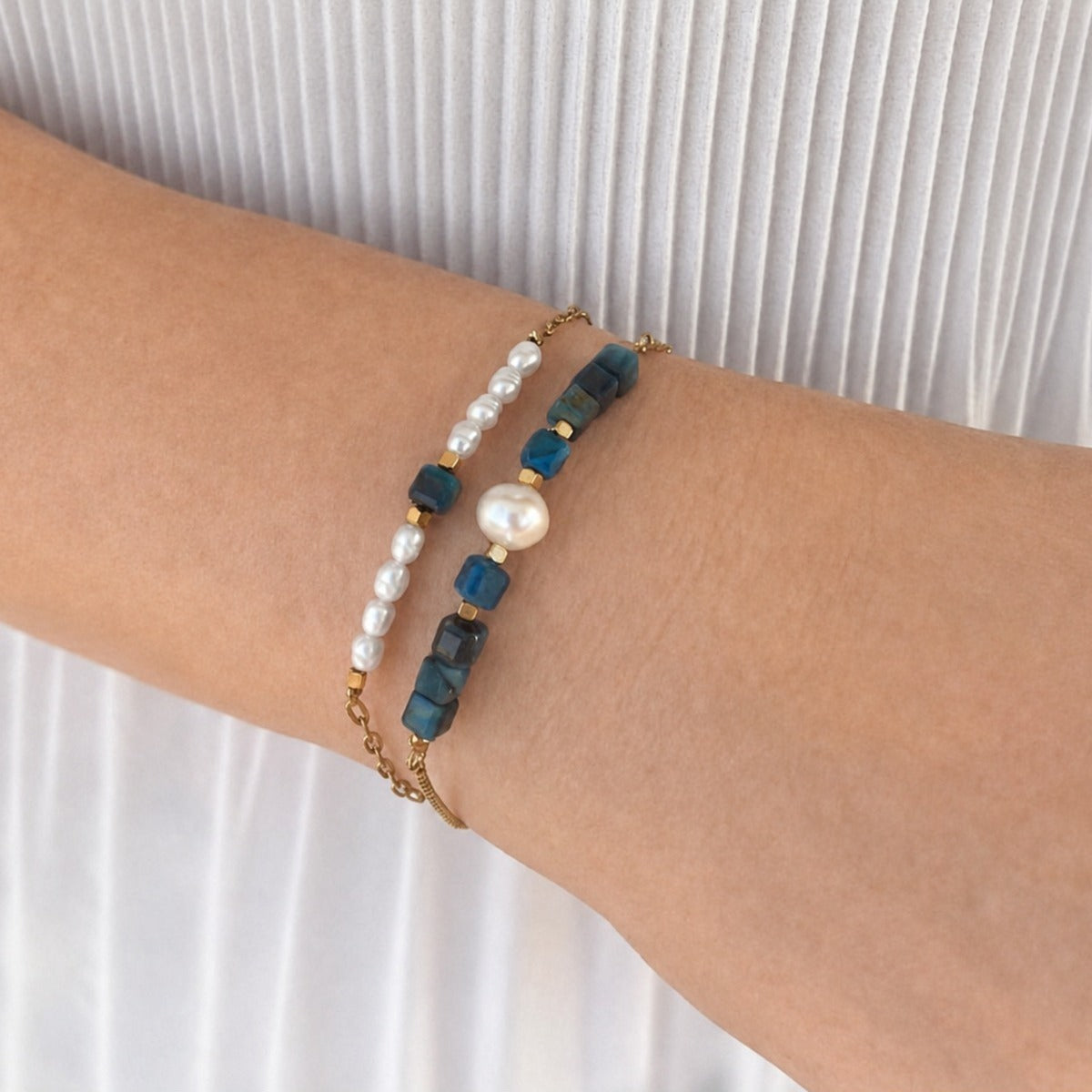 Azure set of 2bracelets Layering