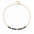 Collar RIONA · Espinela Negra y Acero Inoxidable